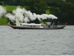 The full size Gondola steaming on Lake Coniston.
